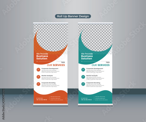 Roll up banner design template for any business
