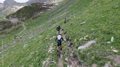 Torgnon, Valle d'Aosta, Italy: Mountain Biking Adventure Through Rock Green Mountain Landscape