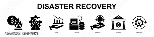 Photography Disaster Recovery Icons