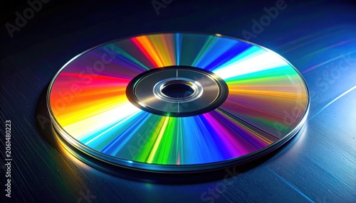 CD and DVD compact discs on a black background