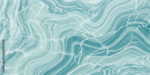 Schilderij op canvas Elegant teal and white marble texture with background abstract material polished