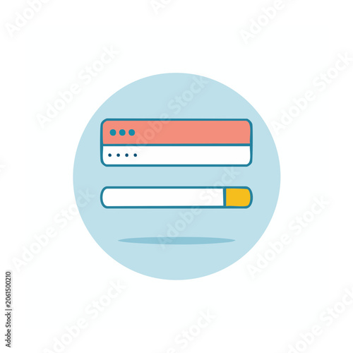 Flat design smartphone with colorful screen icons