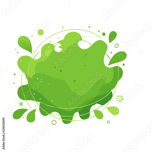 Green frog vector illustration on transparent background
