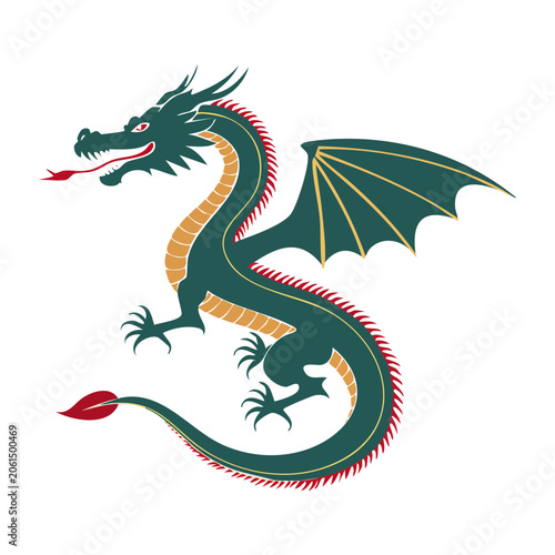 Stylized phoenix vector illustration