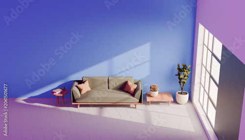 Minimal Lounge Environment Showcasing Comfortable Seating Bright Architectural Space Decorative Accessories And Contemporary Home Styling