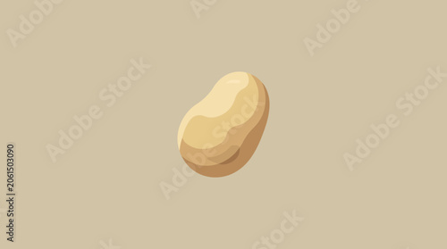 Bild auf Leinwand Minimalist Potato Illustration Isolated on Beige Background