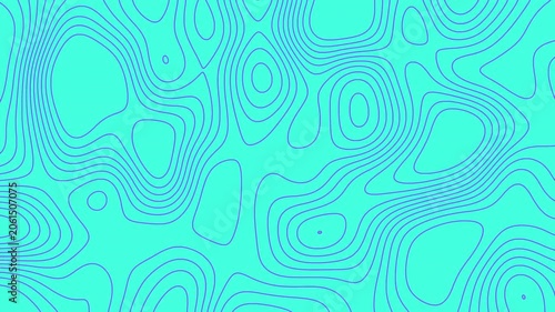 Abstract turquoise background featuring flowing contour lines and organic topographic shapes.