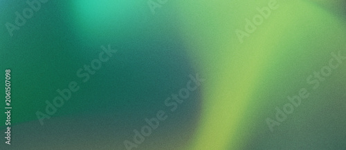 Gradient green background with a slightly blurred liquid grainy texture concept