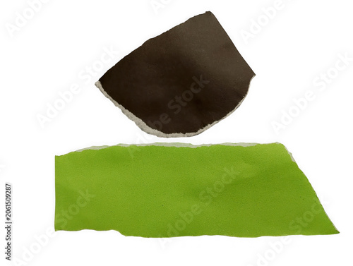 Fotografie Abstract brown shape hovering over a textured green grass patch illustration iso