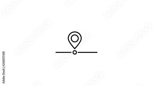 Bild auf Leinwand Location icon illustration, showing a travel route location pin