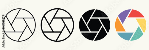 Camera Aperture Icon Set