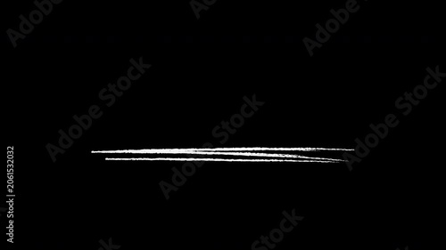 Underline hand drawn overlay animation with alpha channel. Motion graphic element for emphasis markers.