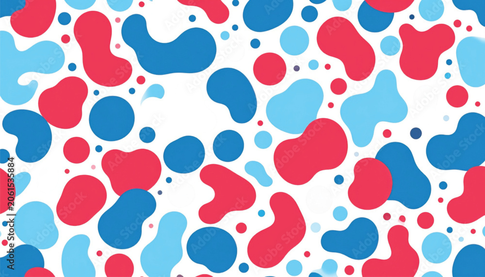 Fototapeta premium Colorful abstract shapes and spots.