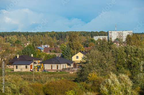 Cityscape of Jelgava, Latvia, with Historic Architecture and Urban Landscape