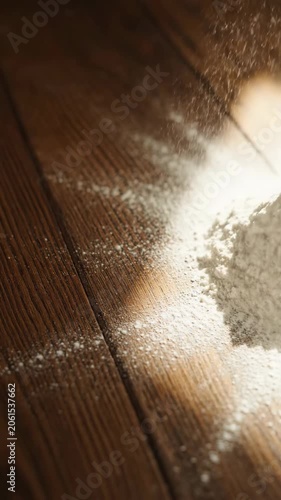 Wood floor texture with sawdust and warm light