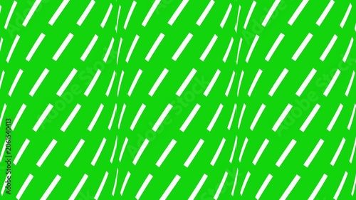 Abstract green background with diagonal white strokes creating a dynamic repeating pattern.