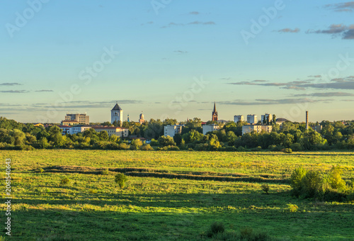 Cityscape of Jelgava, Latvia, with Historic Architecture and Urban Landscape