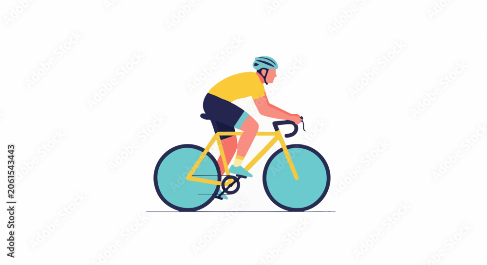 Fototapeta premium A person riding a bike