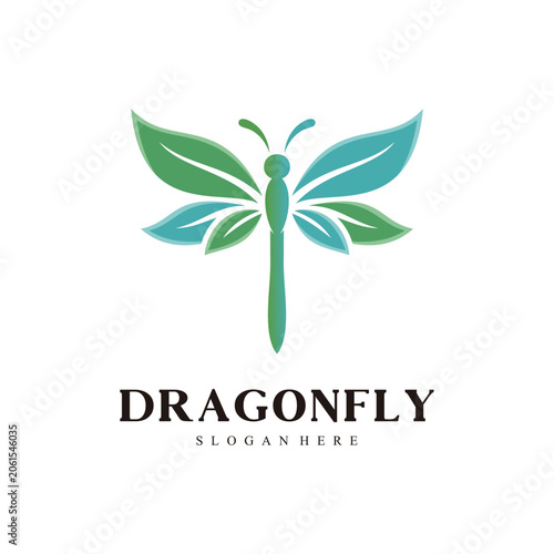 Creative Dragonfly Icon for Technology, Wellness and Eco Business Premium Vector