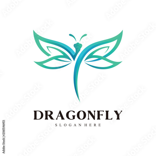 Creative Dragonfly Icon for Technology, Wellness and Eco Business Premium Vector