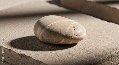 A tranquil composition featuring muted beige and taupe shades blending seamlessly across a tactile stone surface with delicate shadows, zen, wash, interior