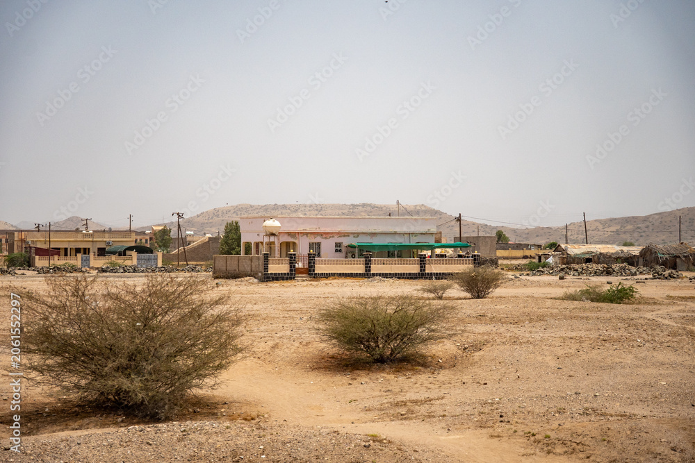 Fototapeta premium Industrial compound in rural Eritrea, outside of Massawa, Eritrea