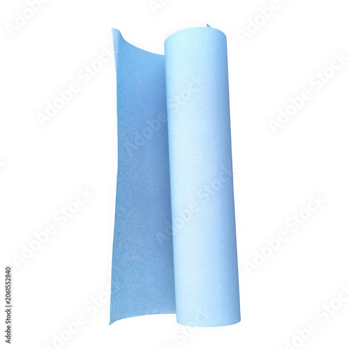 Blue rolled paper with light shadow