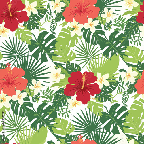 Luxury tropical floral seamless