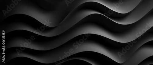 Abstract Dark Waves: A visually striking abstract background features smooth, undulating waves in deep, shadowy tones, creating a sense of depth and modern elegance.