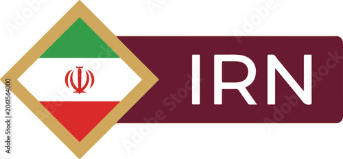 Tableau sur toile Iran Flag Emblem Symbol.