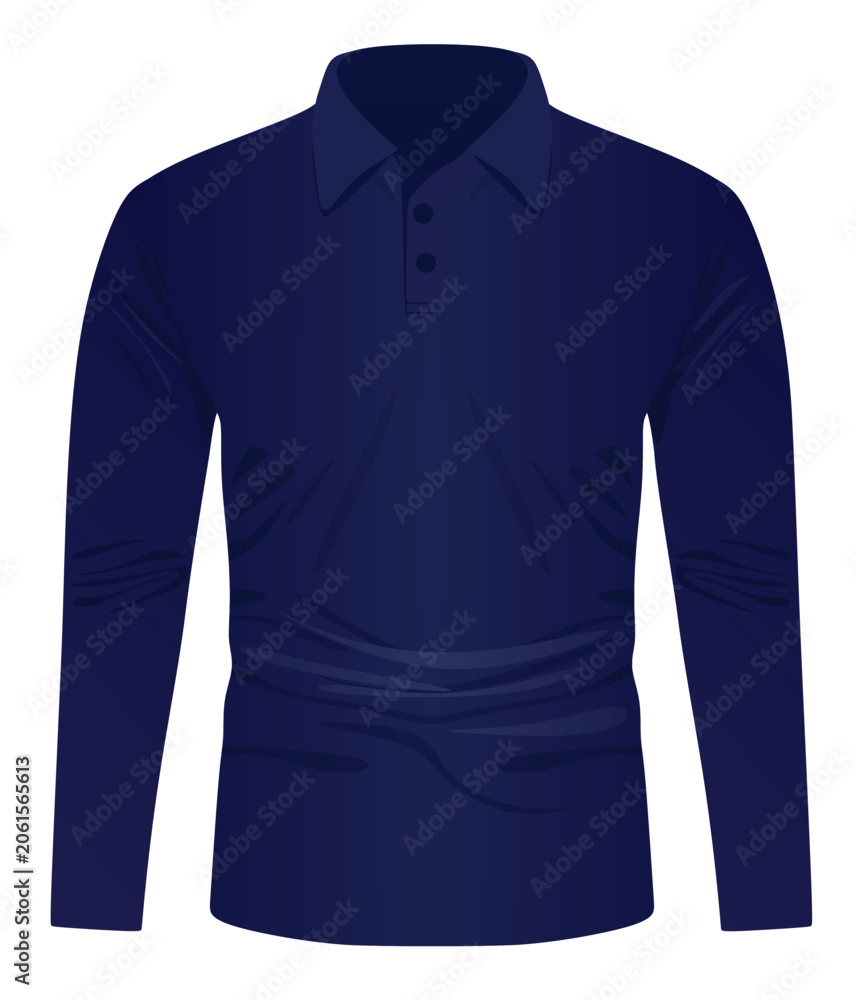 Naklejka premium Blue long sleeve t shirt. vector illustration