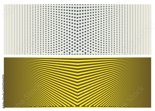 Gradient halftone effect with dot patterns in a vector illustration for modern backgrounds.