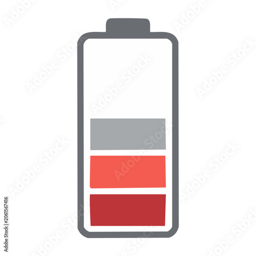 Flat design smartphone icon with blue top