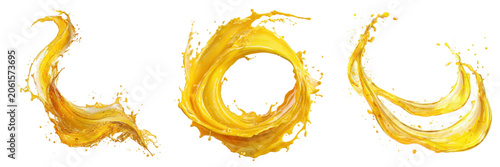 Yellow splash swirl liquid splash abstract splash golden paint fluid wave splash circle yellow fluid dynamic motion fluid art isolated splash energetic yellow splash swirl liquid splash abstract