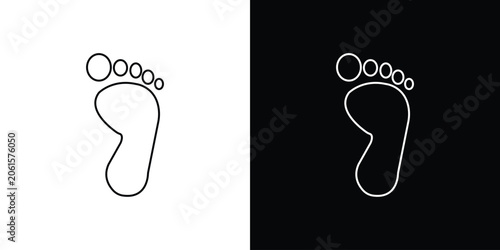 Schilderij op canvas Footprint icon design concept vector. EPS10