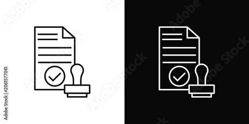 Fotografija Permit icon design concept vector. EPS10