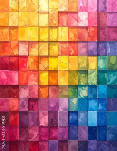 Colorful gradient mosaic pattern