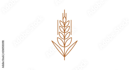 Wheat ears icon in gold color.