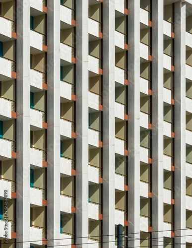 Building facade showing geometric pattern and repetition