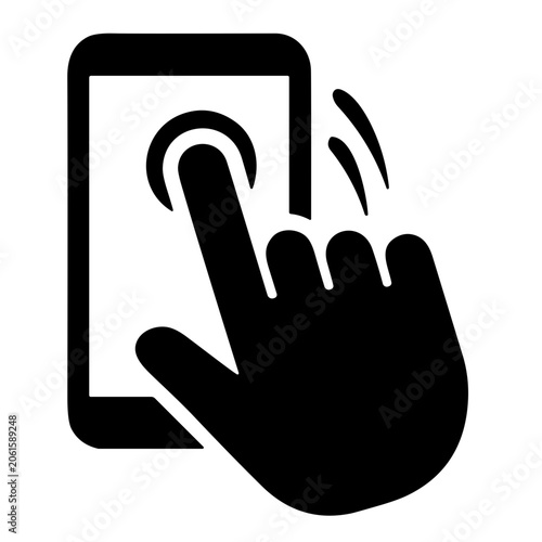 icon smart phone touch screen vector illustration