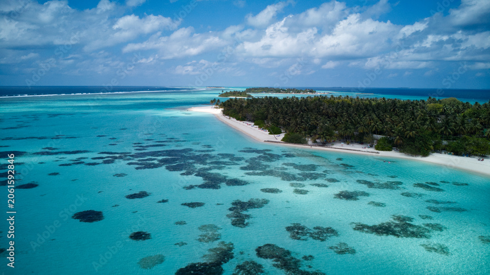 Fototapeta premium Aerial images of Villa Park , Maldives