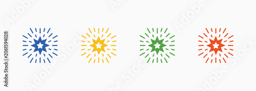Canvastavla Fireworks Icon Set Color Multiple Style Collection Illustration