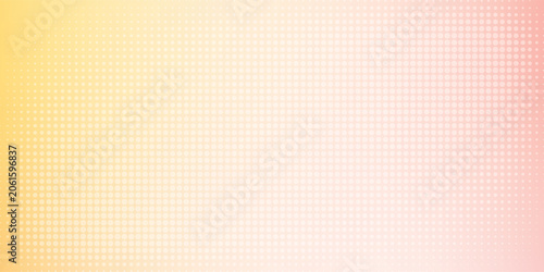 Abstract pastel pink and yellow gradient background with halftone dot pattern eps10