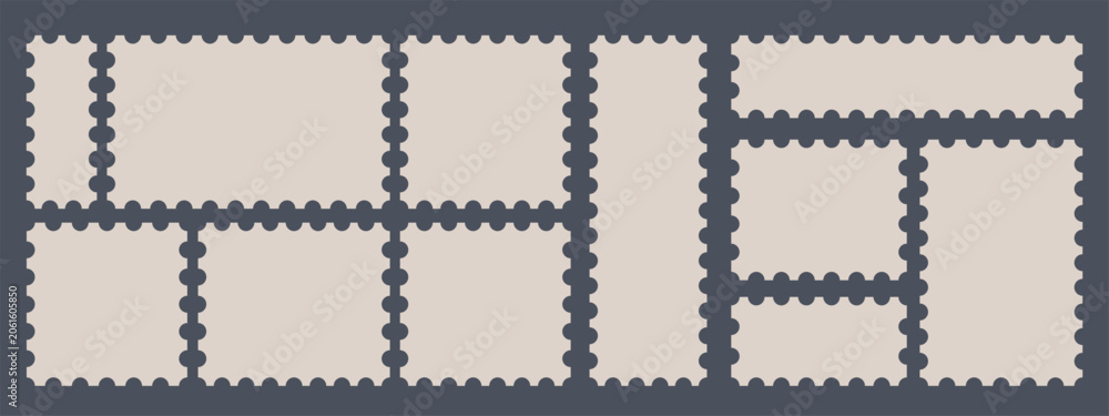 Fototapeta premium postage stamp set.
