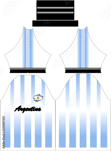 Fotografía Argentina Soccer Jersey Template