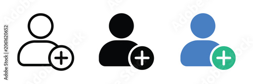 User Plus Account Registration Icon Set