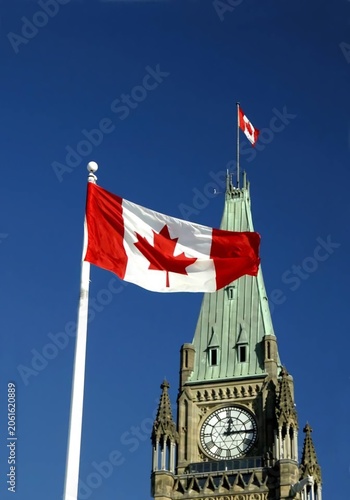Canadian Flag Waving