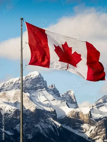 Canadian Flag Waving