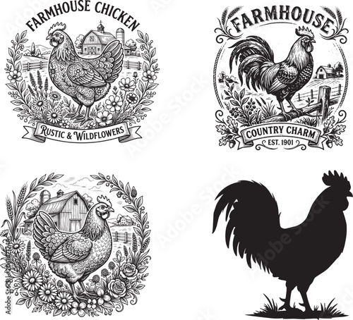 Rustic Farmhouse Chicken SVG Bundle
