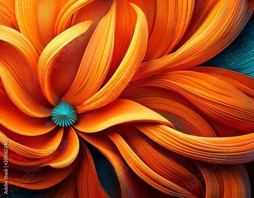 flora orange flower background psych trippy